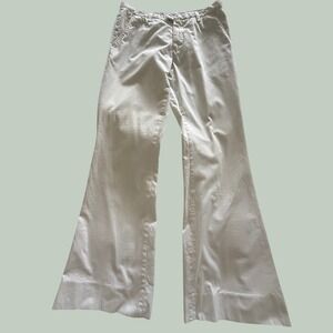J Lindeberg Womens Wide Leg Trouser Pants White Size 50 Cotton Blend Golf Casual